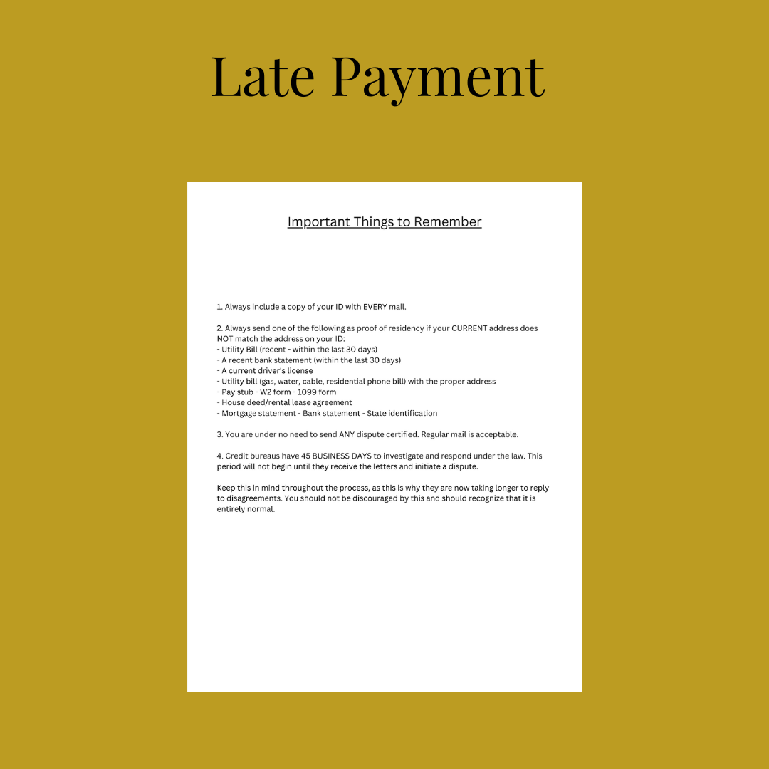 Late Payment Letter